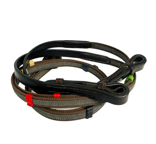 Camelot Rainbow Stop Anti-Slip Reins PONY 1 Camelot Rainbow Stop Anti-Slip Reins PONY