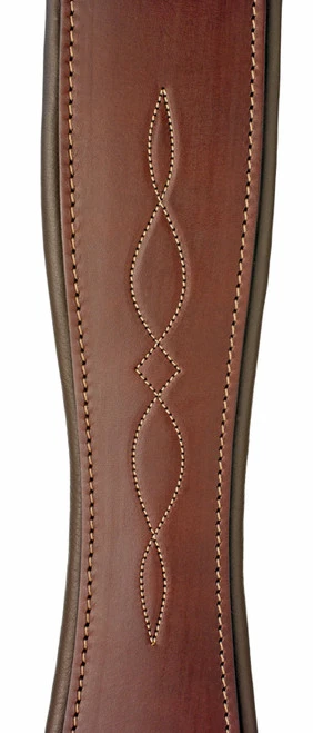 Edgewood Fancy Stitch Leather Overlay Girth With Double End Elastic 4 Edgewood Fancy Stitch Leather Overlay Girth With Double End Elastic - Image 4