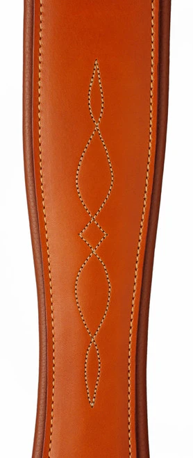 Edgewood Fancy Stitch Leather Overlay Girth With Double End Elastic 2 Edgewood Fancy Stitch Leather Overlay Girth With Double End Elastic - Image 2