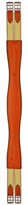 Edgewood Fancy Stitch Leather Overlay Girth With Double End Elastic 3 Edgewood Fancy Stitch Leather Overlay Girth With Double End Elastic - Image 3